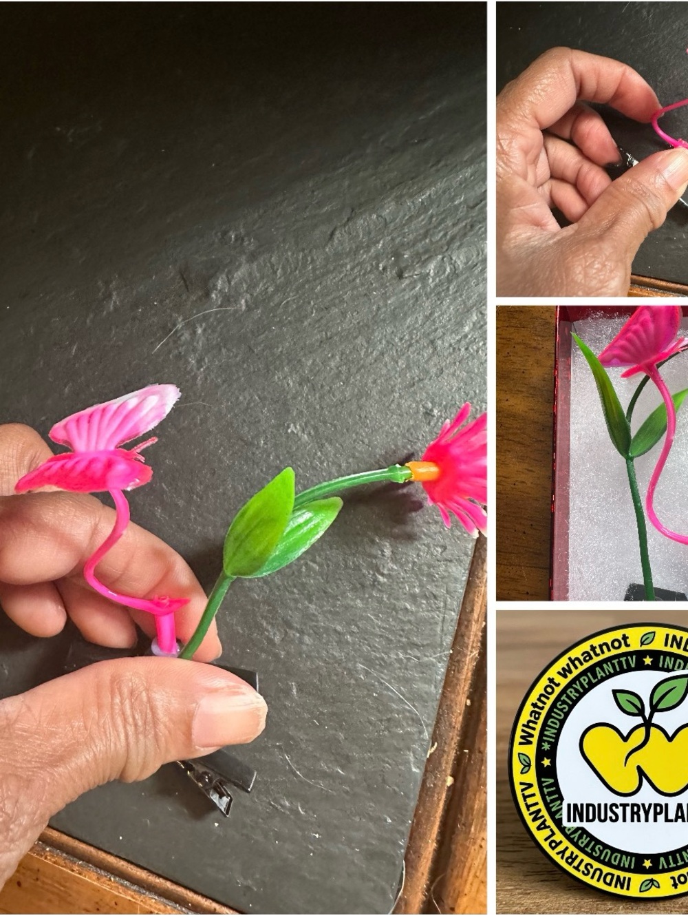 Pink Clip-On Flower Accessory